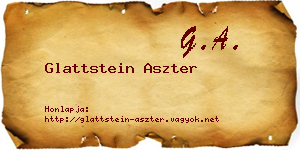 Glattstein Aszter névjegykártya